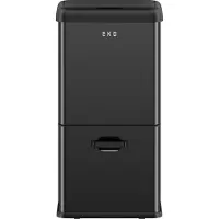 EKO - Vintage Sensor Bin 32+18 liter - Powdercoated Steel ABS - mat zwart - Prullenbak