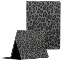 Selencia Sabi Bookcase met panterprint voor de Samsung Galaxy Tab A9 Plus - Midnight Black