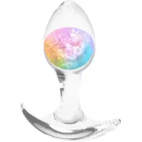 NSNovelties - anale plug - transparant - klein - regenboog