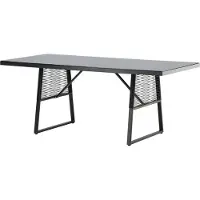 Ebuy24 Dallas eettafel tuin zwart.