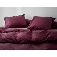 Yumeko Dekbedovertrek set Gewassen Percal Katoen 200x220 Paars - Eco, Bio & Fairtrade