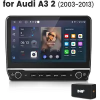 Hexinex 10.1" autoradio Geschikt voor AUDI A3 8P 2003-2013 - Draadloos CarPlay, Android Auto, Androdi 15, multimediaspeler, 2GB+64GB
