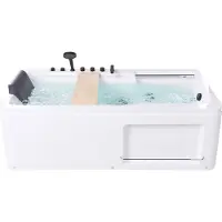 Beliani CAMALU - Hoek bubbelbad - Wit - 1800 x 860 mm - Acryl