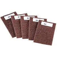 Rhodius - PROline - Schuurvlies hand pad - 152x229mm - 5 Pack (1 × medium; 2 × fijn; 2 × zeer fijn)