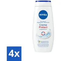 Nivea 4 x - Douchecrème - Beschermend - Langdurig Gezond Huidgevoel - 250 ml - Douchecrème - - Hydratatie - Huidverzorging - Vitamine C
