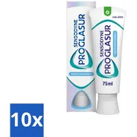 Sensodyne 10 x - Tandpasta - Proglasur Gentle Whitening - Tandglazuur Versterkend - 75 ml - Tandpasta - Tandglazuur - Tanderosie - Witte Tanden - Fluoride