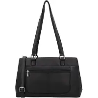 Beagles Leather Handtas/Schoudertas Benidorm Zwart