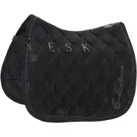 Eskadron Zadeldek Platinum Velours Crystal Dressuur Zwart