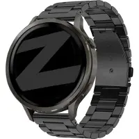 Bandz Stalen band 'Classic' (18mm) - Geschikt voor Garmin Vivoactive 4s / Vivomove 3s / Venu 2s / Venu 3s / Forerunner 255s / Forerunner 265s / Venu 4 - 41mm - Zwart