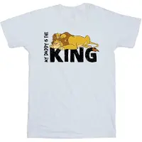 Disney Jongens The Lion King Papa is Koning T-Shirt (Wit)