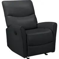 Notio Living Chesley - Fauteuil relax Manuel Noir PU (100 x 81 x 98 cm)