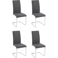 Inosign Vrijdragende stoel DORIS (set van 2 of set van 4) bekleding in weefstof, verchroomd metalen frame (voordeelset)