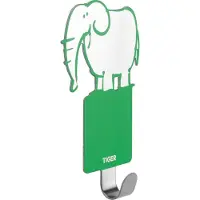 Tiger Haak Kiddy Elephant RVS Geborsteld Groen