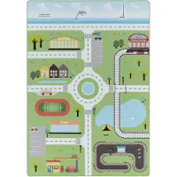 Muratap Play vloerkleed kinderkamer verkeer laagpolig 120x170 cm