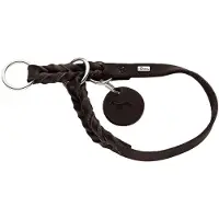 Hunter Solid Education halsband, kleur: Donkerbruin
