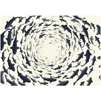 Kärkkäinen Fotobehang – Behangpapier - Fotobehang - Fish swirl 300x210 -