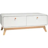 Loft 24 Cassie|Lowboard met 2 lades in spaanplaat wit