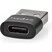 Nedis CCGB60920BK, USB-A, USB-C, Zwart
