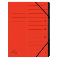 Exacompta 540705E, Project folder, A4, Karton, Rood, 355 g/m², Elastische band
