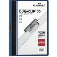 Durable klemmap DURACLIP, A4, kunststof, met clip, donkerblauw