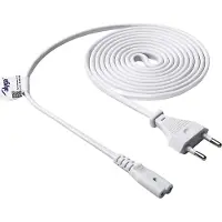 Akyga Strom Adapterkabel [1x Euro-Stecker - 1x Kleingeräte-Buchse C7] 1.50 m Wei