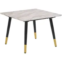 Notio Living Monza-Bijzettafel - Zwart/Goud Marmerlook