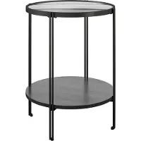 Dorel Home Wainwright|Ronde Eettafel Zwart Eiken
