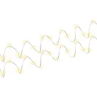 Pro 2x Silver Wire Light Chain with 20 LEDs, incl. Timer