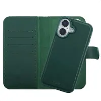 Selencia Olyn Uitneembare Bookcase met MagSafe voor de Apple iPhone 16 - Groen