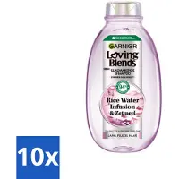 Garnier - Loving Blends - Shampoo - Rice Water Infusion - Glans & Zachtheid - Lang Haar - 300 ml - Bulkverpakking - 10 stuks