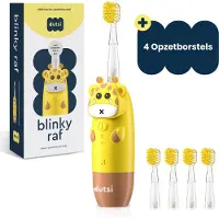 Dutsi - Elektrische Kindertandenborstel – Sonisch – Voor Kinderen tot 6 Jaar – Met Timer – Oplaadbaar – Extra Zachte Borstel – 4 Opzetborstels – Geel