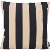 Gek op kussens! Streep zwart/beige | 45 x 45 cm | kussenhoes | katoen/polyester