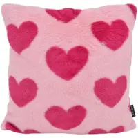 NOVÉE Furry hart roze | 45 x 45 cm | kussenhoes | polyester