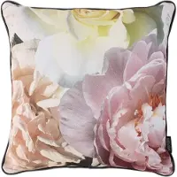 Gek op kussens! Sierkussen jacquard velvet flowers | 45 x 45 cm | velvet/polyester