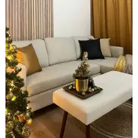NOVÉE Cuir beige | 45 x 45 cm | kussenhoes | pvc / pu leder