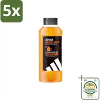 Adidas 5 x – Douchegel – Active Skin & Mind Energy Kick – 400 ml - Grootverpakking - Douchegel Mannen - Energiekick - Citroenolie - Hydraterende Douchegel - Vegan Douchegel