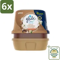 Glade - Badkamer Gel - Sensual Sandelhout Jasmijn - 180 g - Voordeelverpakking - 6 stuks - Luchtverfrisser - Sandelhout