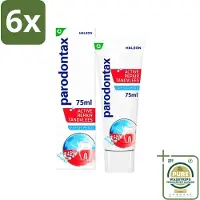 Parodontax - Tandpasta - Active Repair Tandvlees - Fresh Mint - 75 ml - Voordeelverpakking - 6 stuks - Gezwollen tandvlees - Tandplak verwijderen