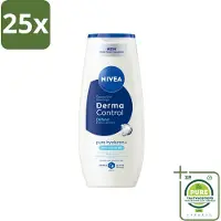 Nivea 25 x – Showergel – Derma Control Defend – 250 ml - Grootverpakking - Douchegel - Huidbescherming - Huidbarrière - Vitamine E - Mild Reinigen