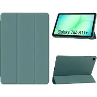 Ntech Hoes Geschikt voor Samsung Galaxy Tab A11 Plus hoes Pine Groen – Tablet hoes tri-fold bookcase met auto/wake functie