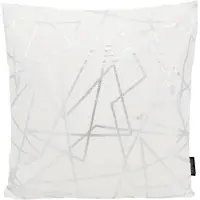 Gek op kussens! Azra silver / white | 45 x 45 cm | kussenhoes | katoen