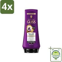 GLISS Conditioner Full Hair Wonder - 200 ml - Voordeelverpakking - 4 stuks - Haarversterking - Volume