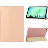 Ntech Hoes Geschikt voor Samsung Galaxy Tab A11 Plus hoes Rose Goud – Tablet hoes tri-fold bookcase met auto/wake functie