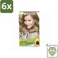 Garnier - Nutrisse Ultra Crème 7 - Haarkleuring - Natuurlijk Blond - Intens Voedend - Permanente Kleur - Voordeelverpakking - 6 stuks - Blond haar - Grijsdekking