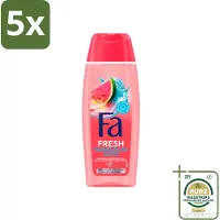 Fa 5 x – Douchegel – Fiji Dream – 250 ml - Grootverpakking - Douchegel - Tropische Geur - Hydraterende Douchegel - Fiji Dream - Douchegel Voor Huid