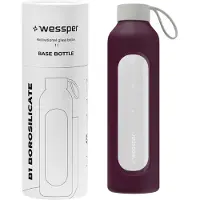 Wessper Glazen Motivatiefles 1000ml – Duurzame Waterfles in ROBY