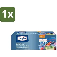 Toppits – Safeloc Diepvrieszakken – 1 Liter – 20 Zakjes - 1 stuk