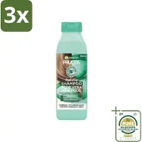 Garnier 3 x - Fructis Hair Food Aloe Vera - Shampoo - Normaal tot Droog Haar - 350 ml - Grootverpakking - Aloe Vera Shampoo - Droog Haar - Normaal Haar - Hydratatie - Vegan Shampoo