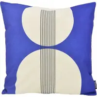 Gek op kussens! Sierkussen royal blue abstract | 45 x 45 cm | katoen/linnen
