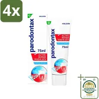 Parodontax - Tandpasta - Active Repair Tandvlees - Fresh Mint - 75 ml - Voordeelverpakking - 4 stuks - Gezwollen tandvlees - Tandplak verwijderen